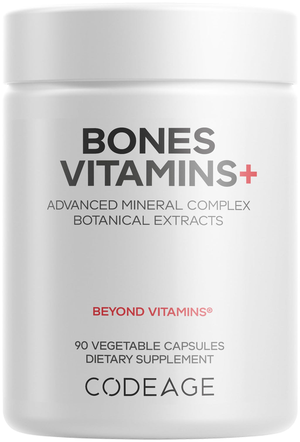 Codeage Bones Vitamins+ - Vitamin D3 & K2, Vitamin C, Calcium, Magnesium, Zinc, Hesperidin, L-Lysine, Manganese, Bamboo, Horsetail, Cissus, Boron, Trans-Resveratrol, Non-GMO Supplement - 90 Capsules Codeage Au supplements