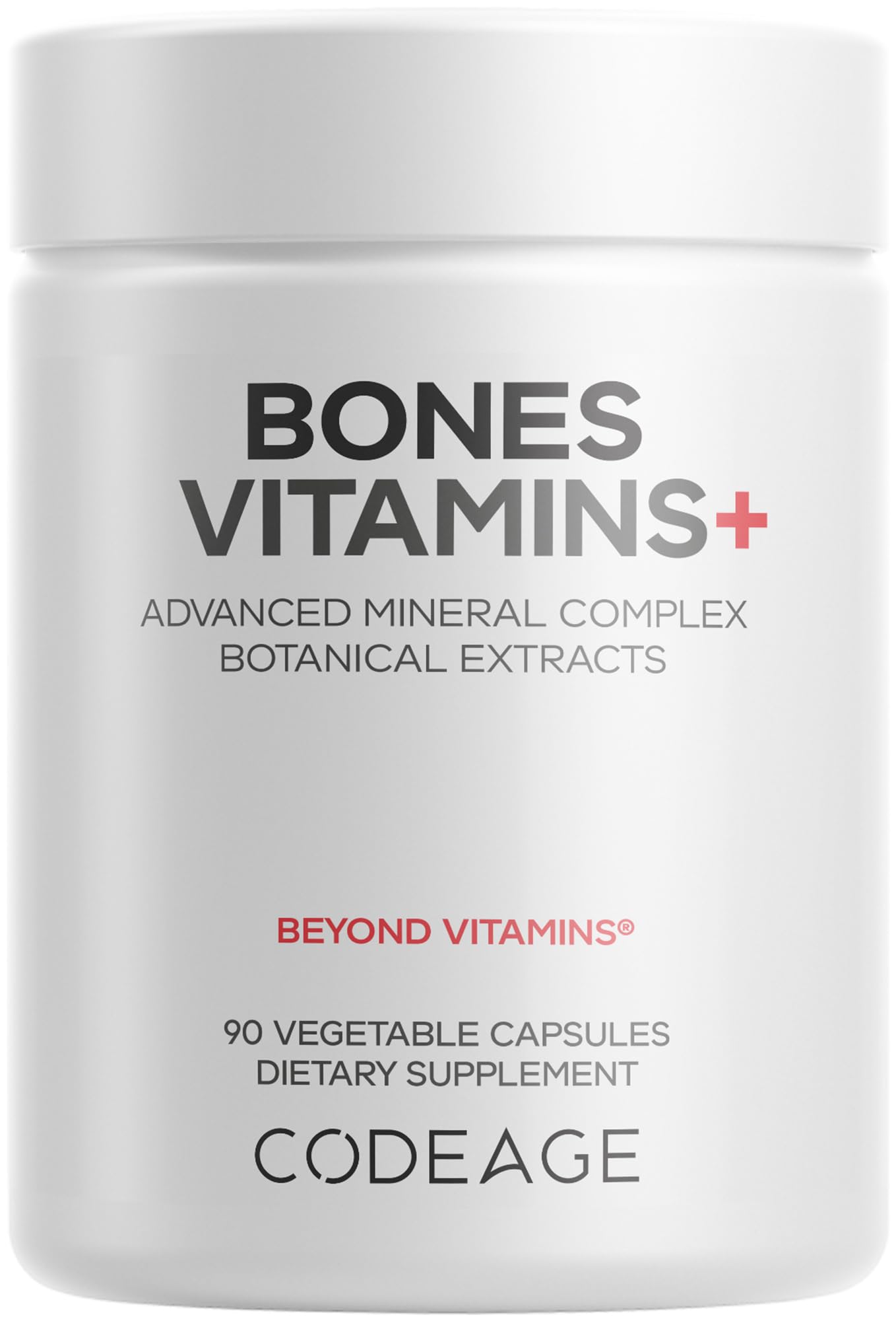 Codeage Bones Vitamins+ - Vitamin D3 & K2, Vitamin C, Calcium, Magnesium, Zinc, Hesperidin, L-Lysine, Manganese, Bamboo, Horsetail, Cissus, Boron, Trans-Resveratrol, Non-GMO Supplement - 90 Capsules Codeage Au supplements