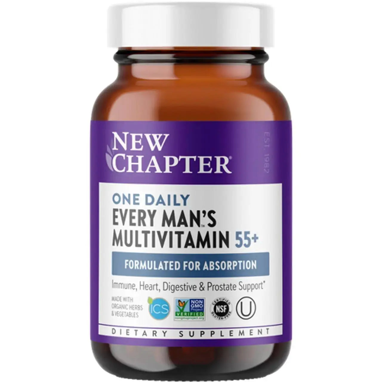 New Chapter Multivitamin for Men 50 Plus - Every Man's One Daily 55+ with Fermented Probiotics + Whole Foods + Astaxanthin New Chapter Au supplements