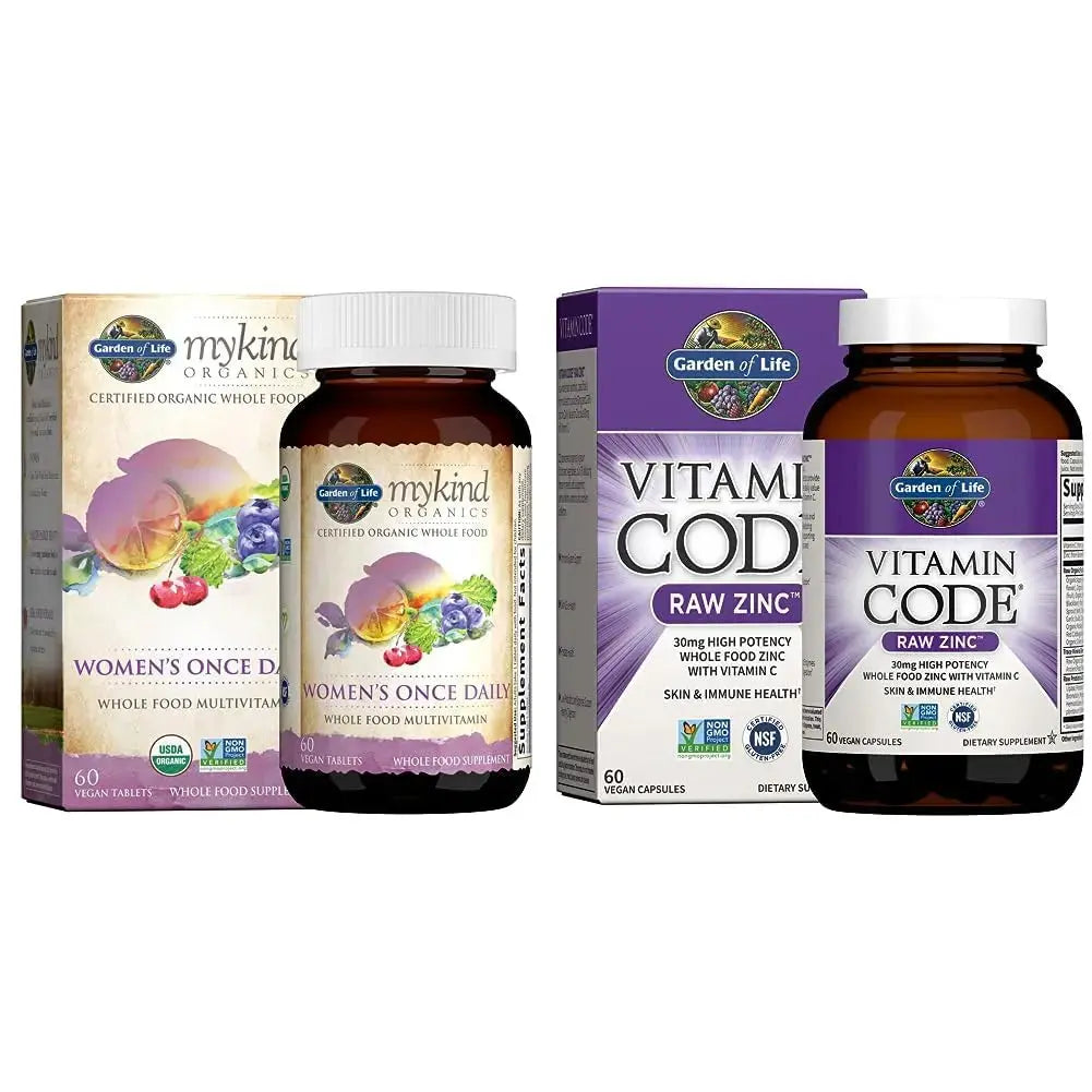 Garden of Life Women's Multivitamin and Zinc Supplement Bundle (2 Items) Garden of Life Au supplements