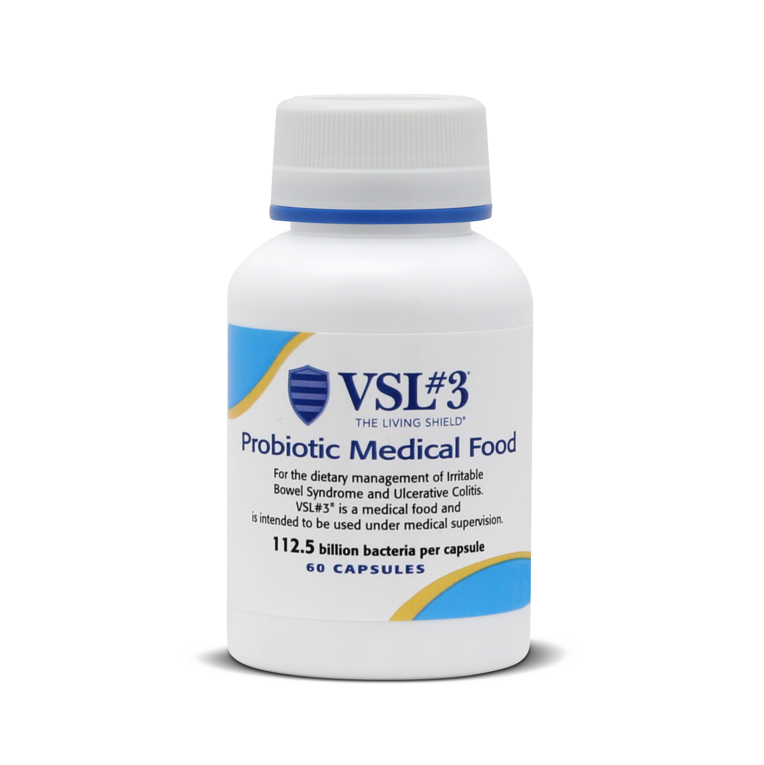 VSL#3® Probiotics for Digestive Health, IBS & UC Symptoms - 112.5B CFUs, High-Potency, Multi-Strain, Live, Refrigerated Probiotic, Medical Food for Gut Health Support in Men & Women, 60 Capsules VSL #3 Au supplements