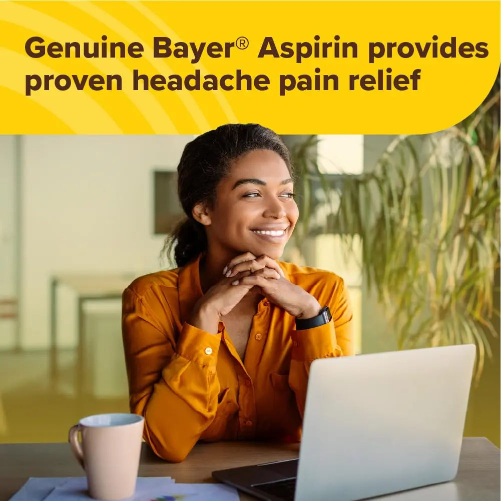 Bayer Genuine Aspirin 325 mg, Coated Tablets for Headache Relief, Multi-Symptom Pain Reliever and Fever Reducer, Pain Relief Tablets for Tooth and Muscle Pain, Backache, 300 Ct Bayer Au supplements