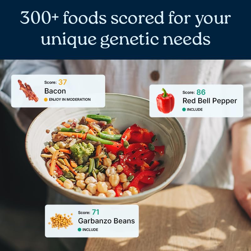GenoPalate Nutrition DNA Test Kit | 100+ Optimal Foods & Tailored Diet | Genetic Health Report & Personalized Wellness | Macro & Micronutrient Recommendations | Stress & Eating Insights GenoPalate Au supplements