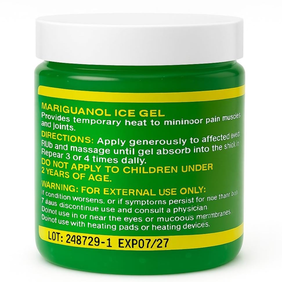 Mariguanol Extra Strong Muscle Rub Gel with Hemp Oil, Menthol & Camphor – Cooling, Fast-Absorbing Topical Gel for Post-Workout Active Lifestyles – Net Wt. (4 Ounce (Pack of 1)) MARIGUANOL Au supplements