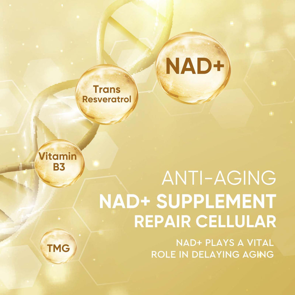 Life Nutrition NAD+ Supplement 1000 mg - 120 Capsules True NAD+ & Resveratrol, NMN Alternative Supports Anti-Aging, Cellular Energy & Repair, Metabolism & Brain Boost for Men & Women Life Nutrition Au supplements