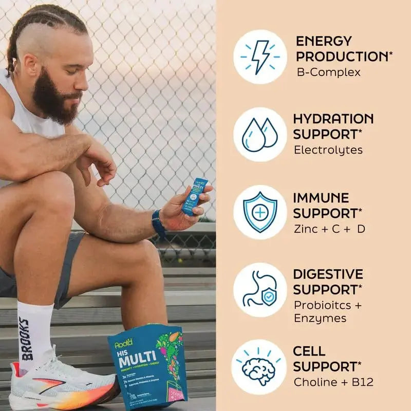 Root'd Multivitamin Powder for Men - 24 Vitamins & Minerals with 3X Electrolytes, 9 Organic Superfoods, Probiotics & Enzymes Root'd Au supplements