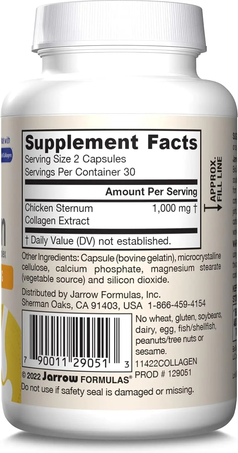 Jarrow's Type II Collagen Complex (Type 2 Collagen), 60 Capsules, Lab-Tested Tudor Au supplements