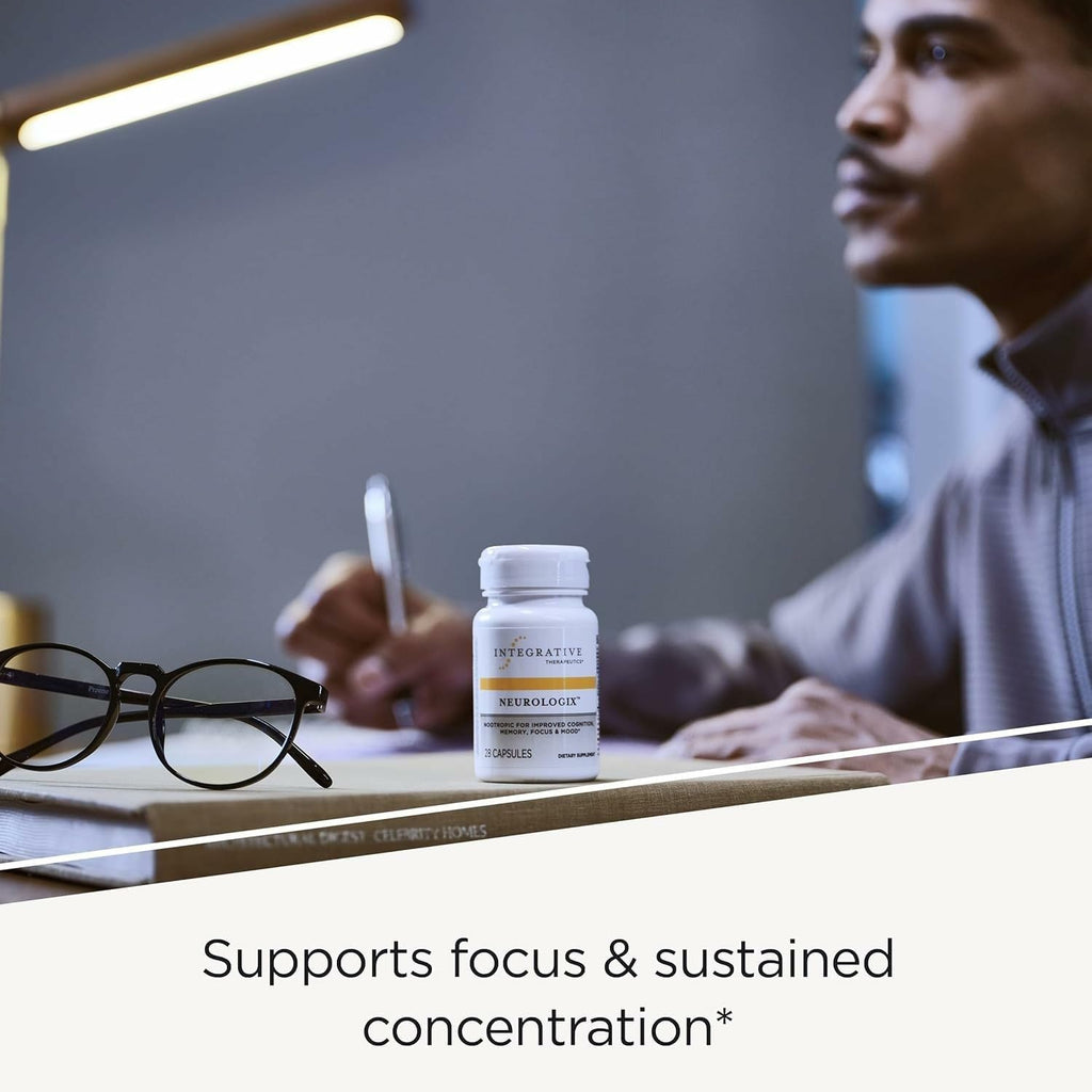 Integrative Therapeutics Neurologix - Brain Health Supplement* - Non-Stimulant Nootropic Supplement for Focus* - Memory Support* - Vegan, Gluten-Free & Dairy-Free - 120 Capsules (60 Servings) Integrative Therapeutics Au supplements