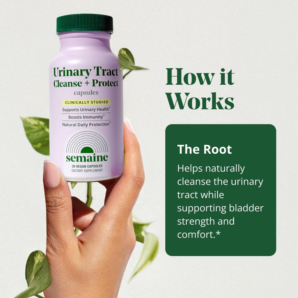 Semaine Urinary Tract Cleanse & Protect – 30 ct, Bladder Support Supplement for Women, Flushes Urinary Tract. Combines Cranberry Proanthocyanidins with Hibiscus. Semaine Au supplements