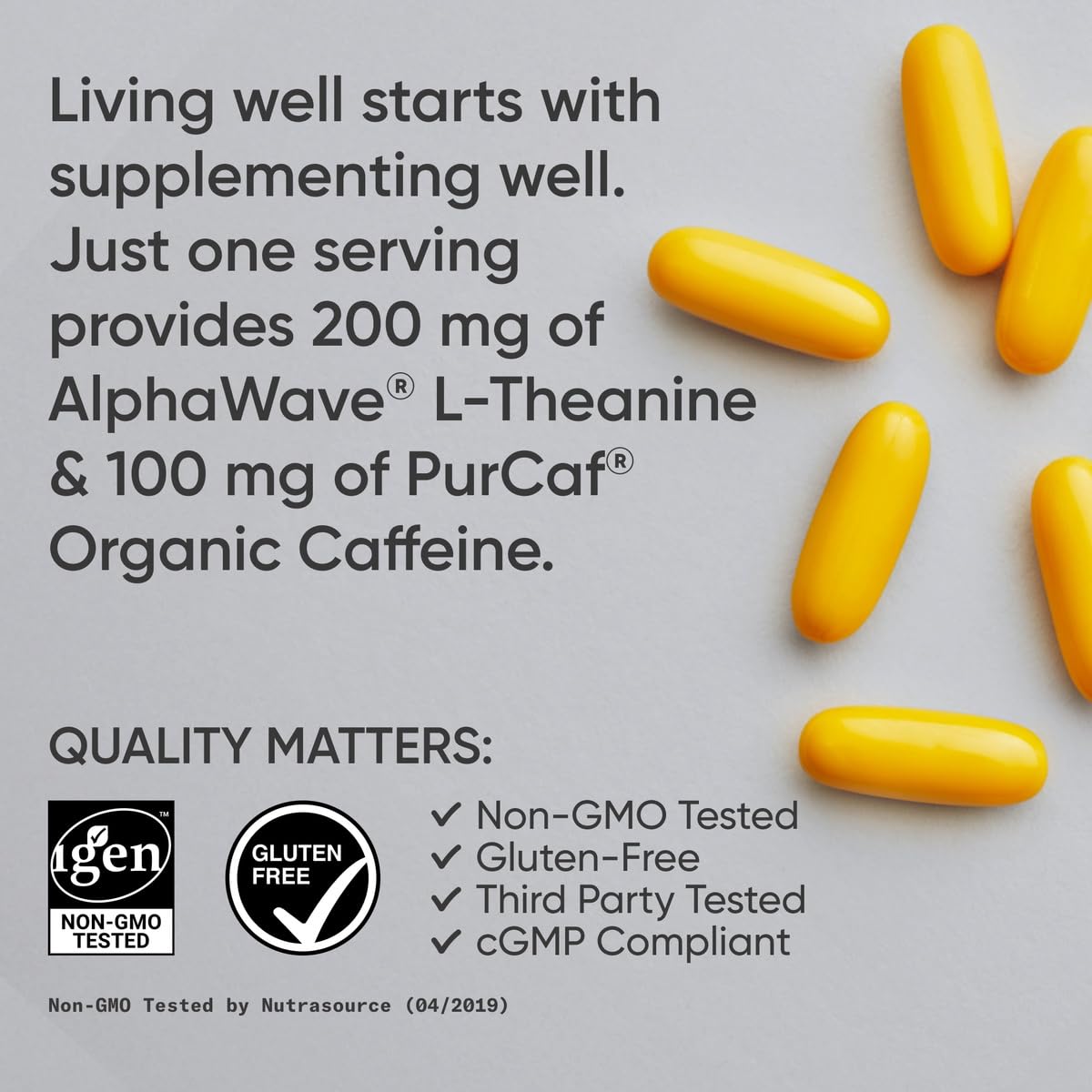 Sports Research L-Theanine Supplement with Caffeine & Coconut MCT Oil - Focused Energy, Alertness & Relaxation Without Drowsiness - 200mg L Theanine, 100mg Organic Caffeine - 60 Liquid Softgels Sports Research Au supplements