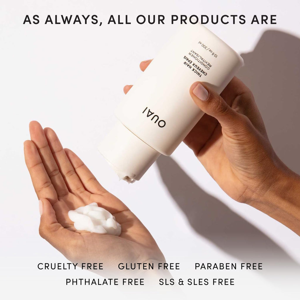 OUAI Thick Hair Conditioner Refill - Moisturizing Conditioner for Dry, Frizzy Hair - Keratin, Marshmallow Root, Shea Butter and Avocado Oil - Paraben, Phthalate & Sulfate Free (32 Oz) OUAI Au supplements