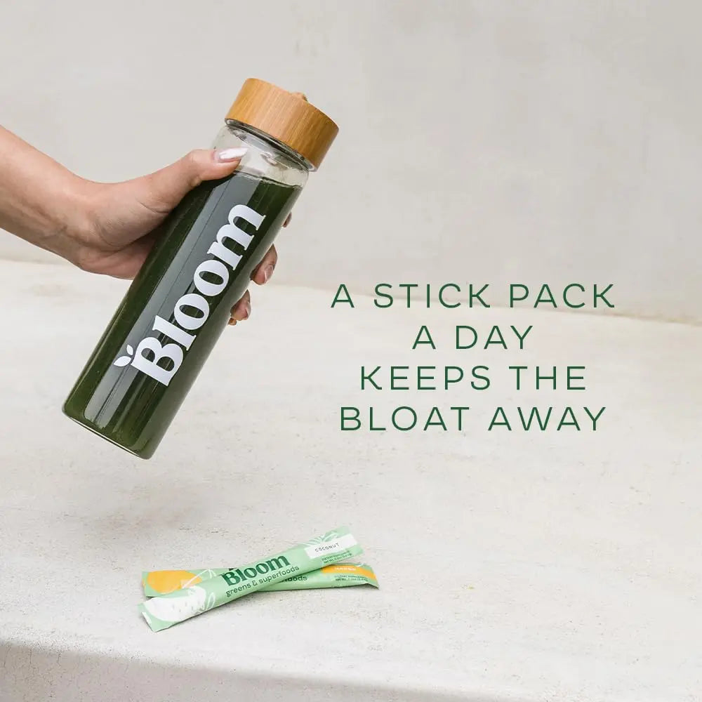 Bloom Nutrition Super Greens Powder Smoothie Mix, 15 Stick Packs - Probiotics Bloom Nutrition Au supplements
