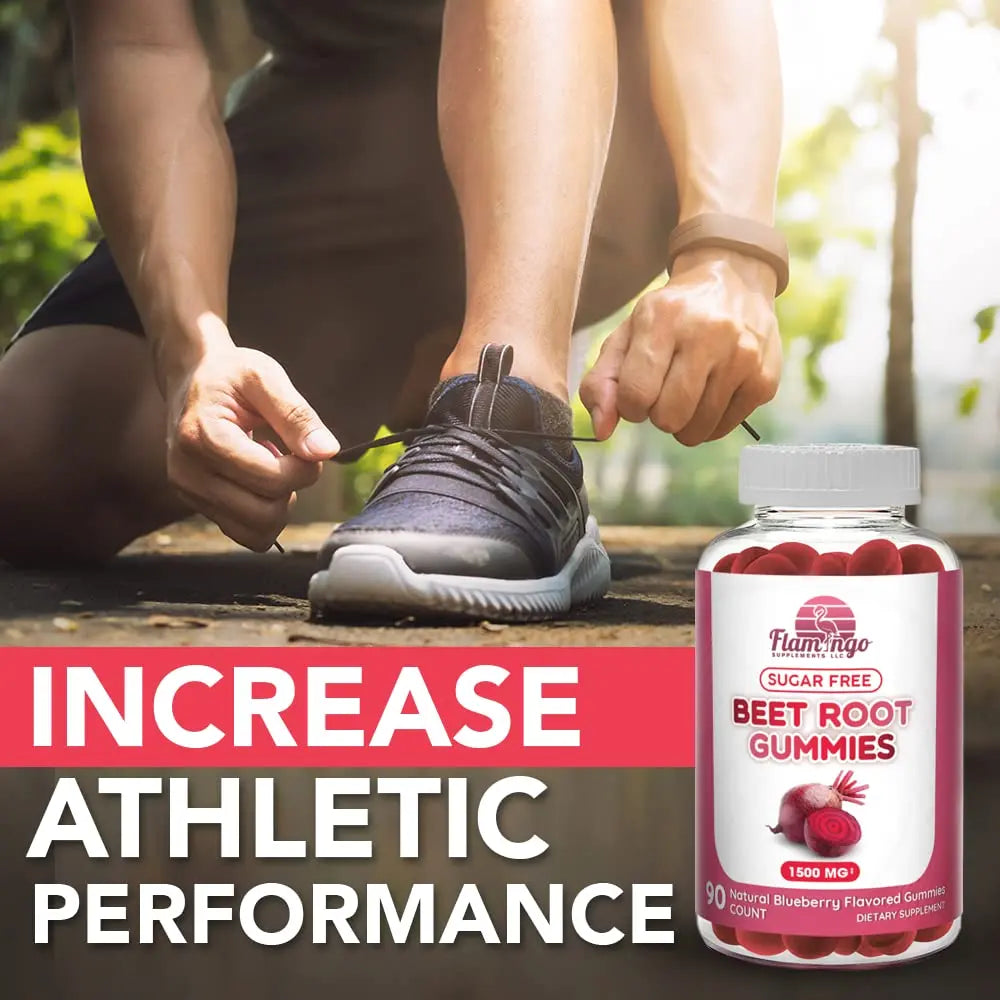 Sugar Free Nitric Oxide Beet Root Gummies (1500 mg)- Beet Root Chewables for Athletic Flamingo Supplements Au supplements