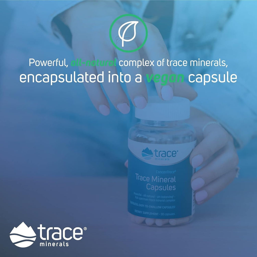 Trace Minerals ConcenTrace Trace Mineral Capsules - ConcenTrace Capsules for Overall Health - Bone Strength, Muscle Recovery & Energy Support