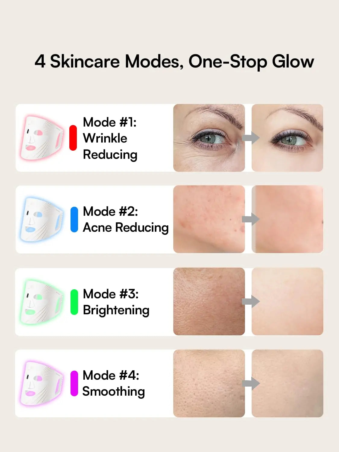 INIA GLOW Light Therapy Mask for Face, LED Mask with Red Blue Green Light and Advanced Near-Infrared INIA Au supplements