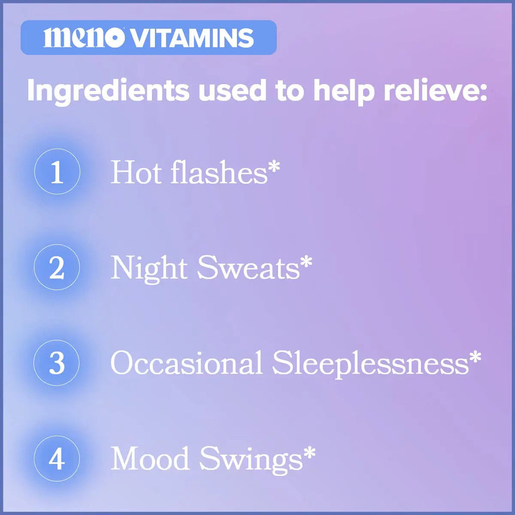 MENO Gummies for Menopause, 30 Servings (Pack of 1) - Hormone-Free Menopause O Positiv Au supplements