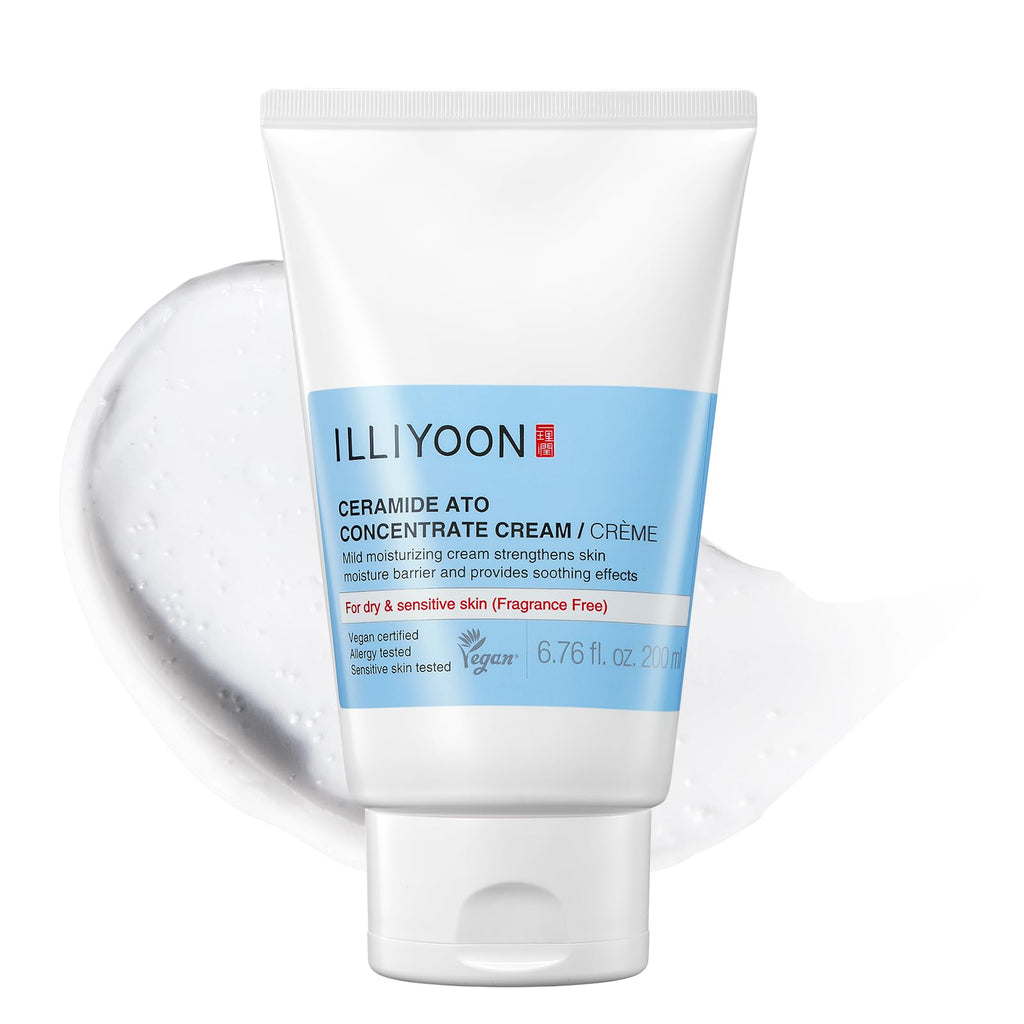 Illiyoon Ceramide Ato Concentrate Cream | Moisturizer for Dry & Sensitive Skin, 100hr Lasting Hydration