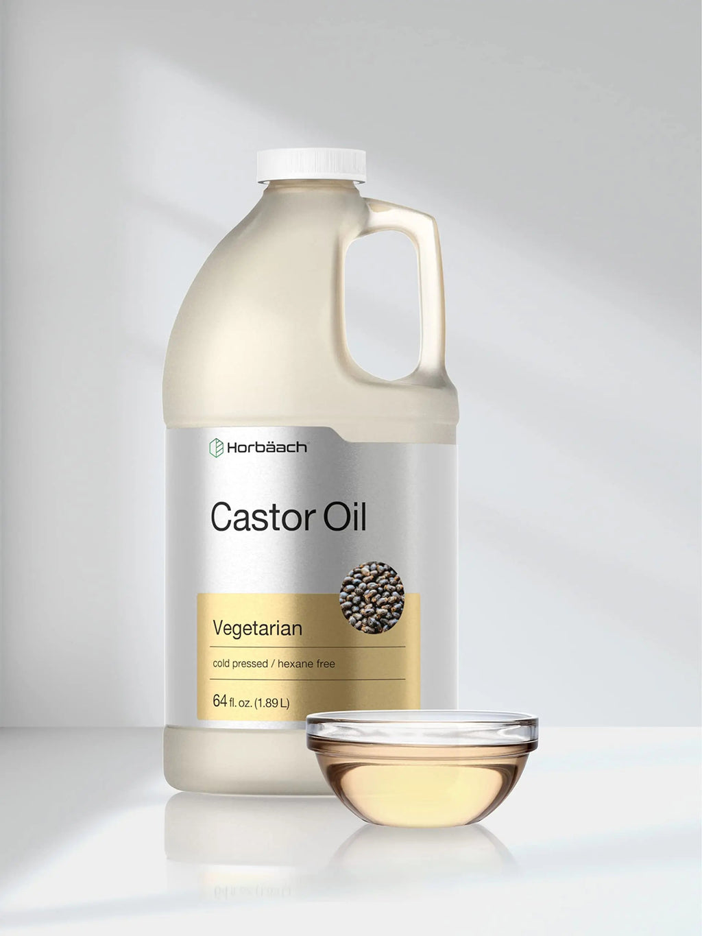 Castor Oil 64oz | for Hair Health, Eyelashes & Eyebrows | Hexane Free & Cold Pressed Horbäach Au supplements