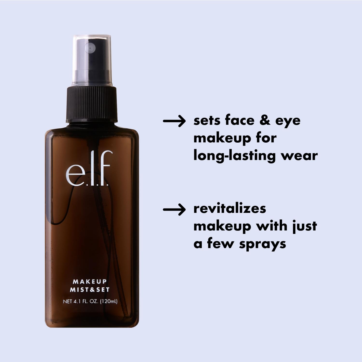 e.l.f. Makeup Mist & Set - Large Lightweight, Long Lasting, All-Day Wear Revitalizes, Refreshes, Hydrates