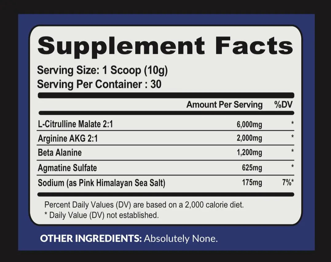 Atlas Nutraceuticals-Nitric Oxide Pump Powder-Non Stimulant Pre Workout 30 Servings Atlas Nutraceuticals Au supplements