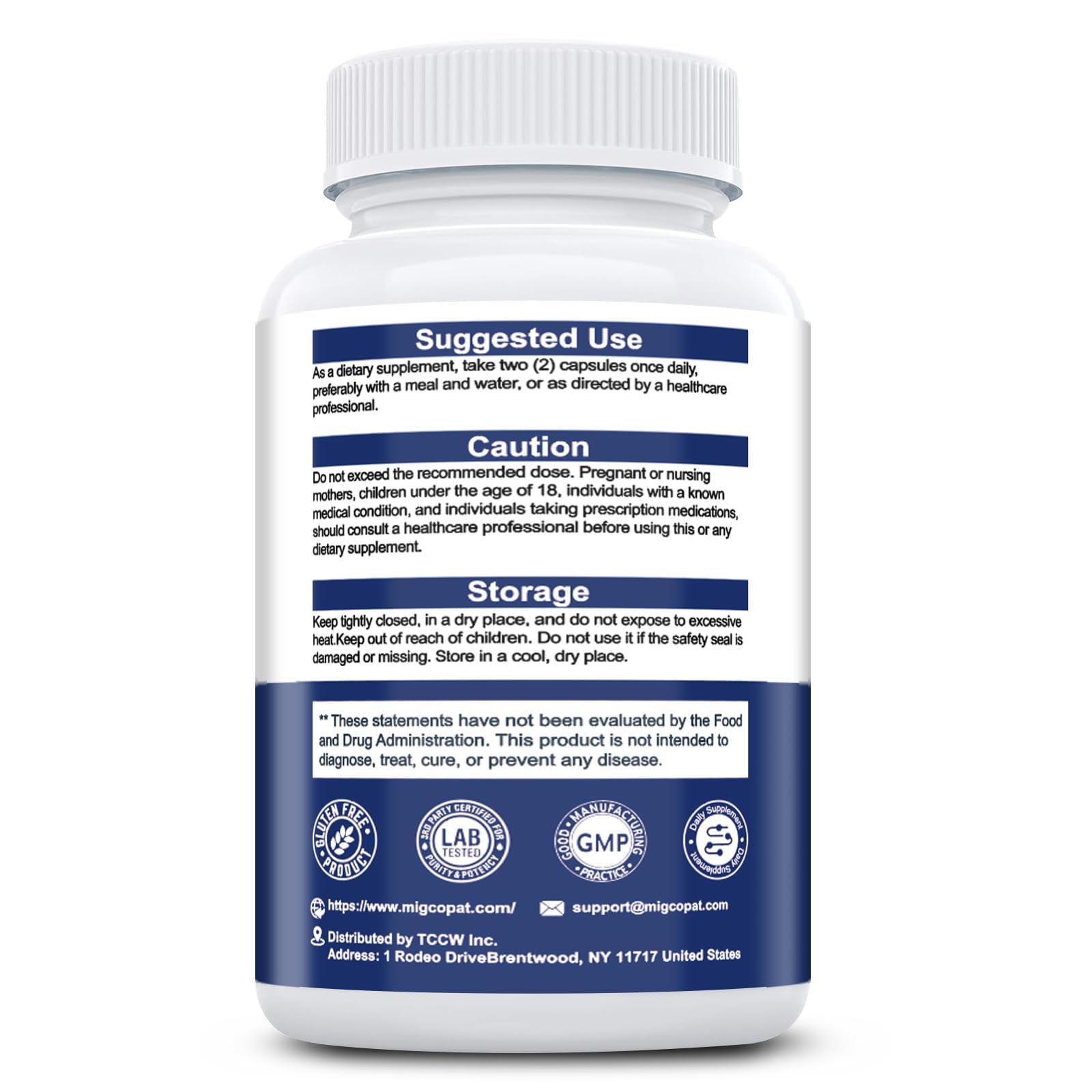 Brain Supplements for Memory and Focus | Nootropic with Bacopa Monnieri, Lion's Mane, Alpha GPC, Ginkgo Biloba | Mental Clarity & Cognitive Support | Vitamin B6 & B12 Neuro Health - Non-GMO, 120 Caps Migcopat Au supplements