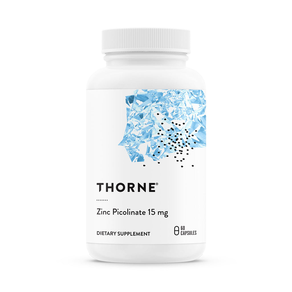 THORNE - Zinc Picolinate 15mg - Highly Absorbable Zinc Supplement - Supports Wellness, Immune System, Eye, Skin, and Reproductive Health* - Gluten-Free, Soy-Free, Dairy-Free - 60 Capsules THORNE Au supplements