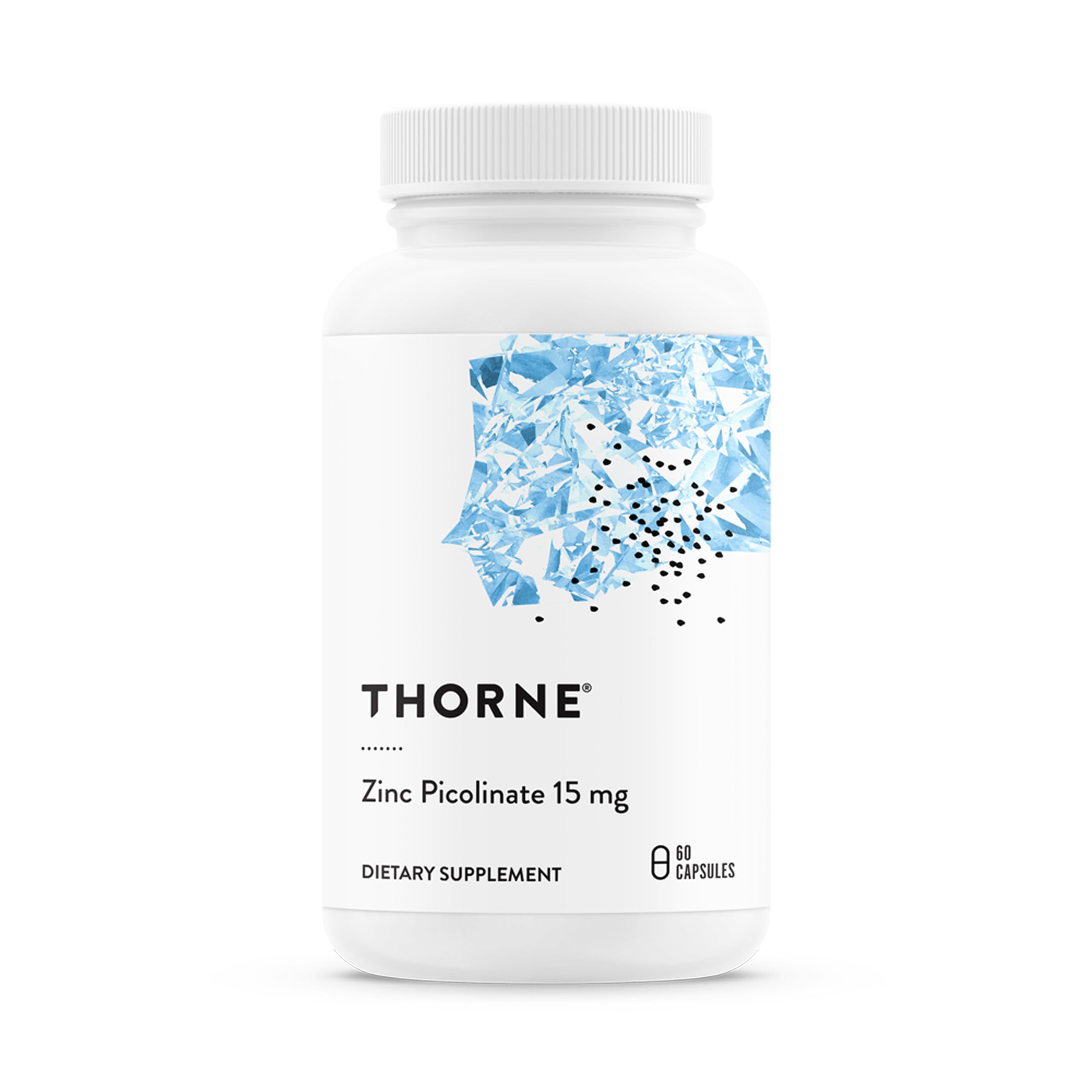 THORNE - Zinc Picolinate 15mg - Highly Absorbable Zinc Supplement - Supports Wellness, Immune System, Eye, Skin, and Reproductive Health* - Gluten-Free, Soy-Free, Dairy-Free - 60 Capsules THORNE Au supplements