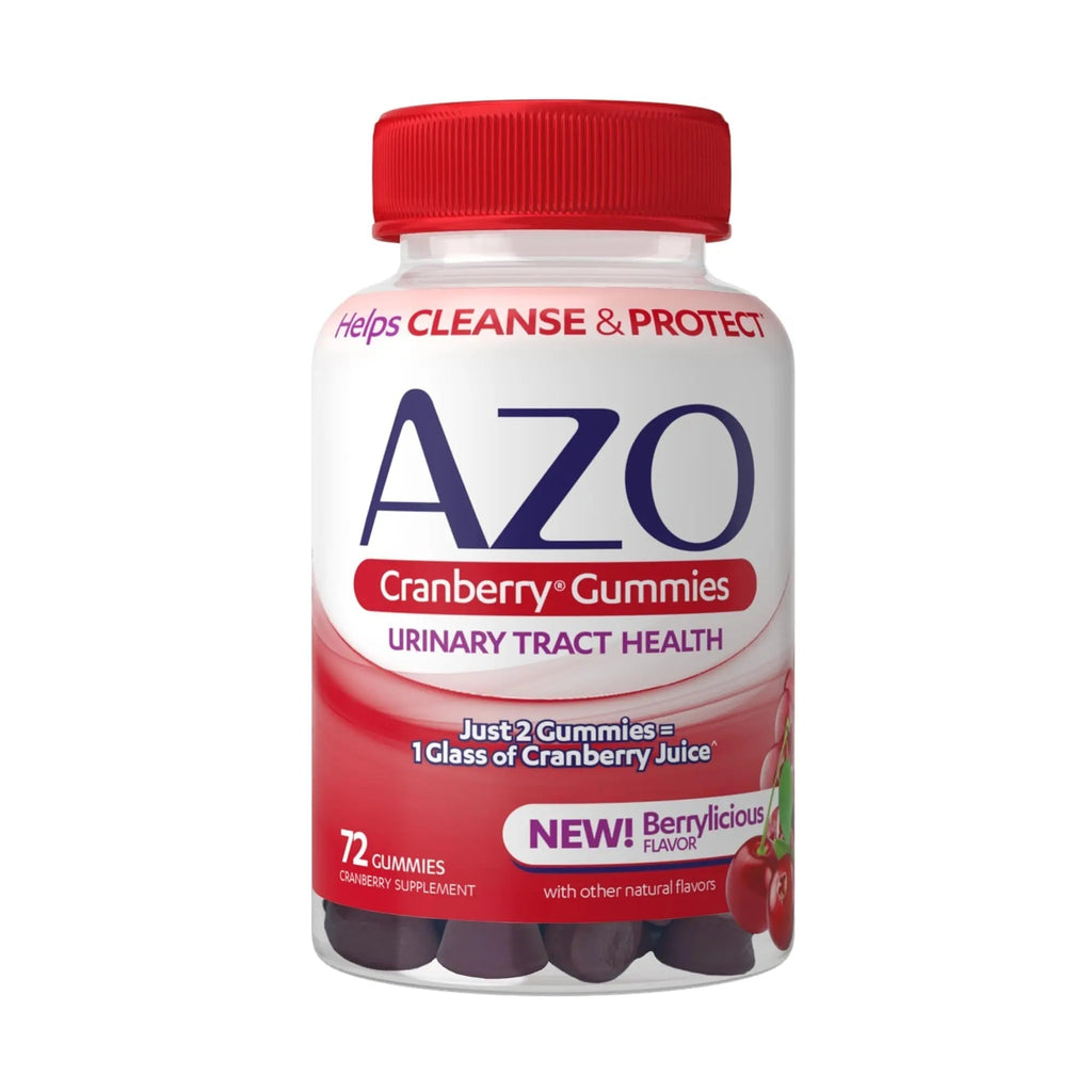 AZO Urinary Tract Health Gummies Bundle - D-Mannose 2000mg Citrus 40 Count and Cranberry 72 Count AZO Au supplements