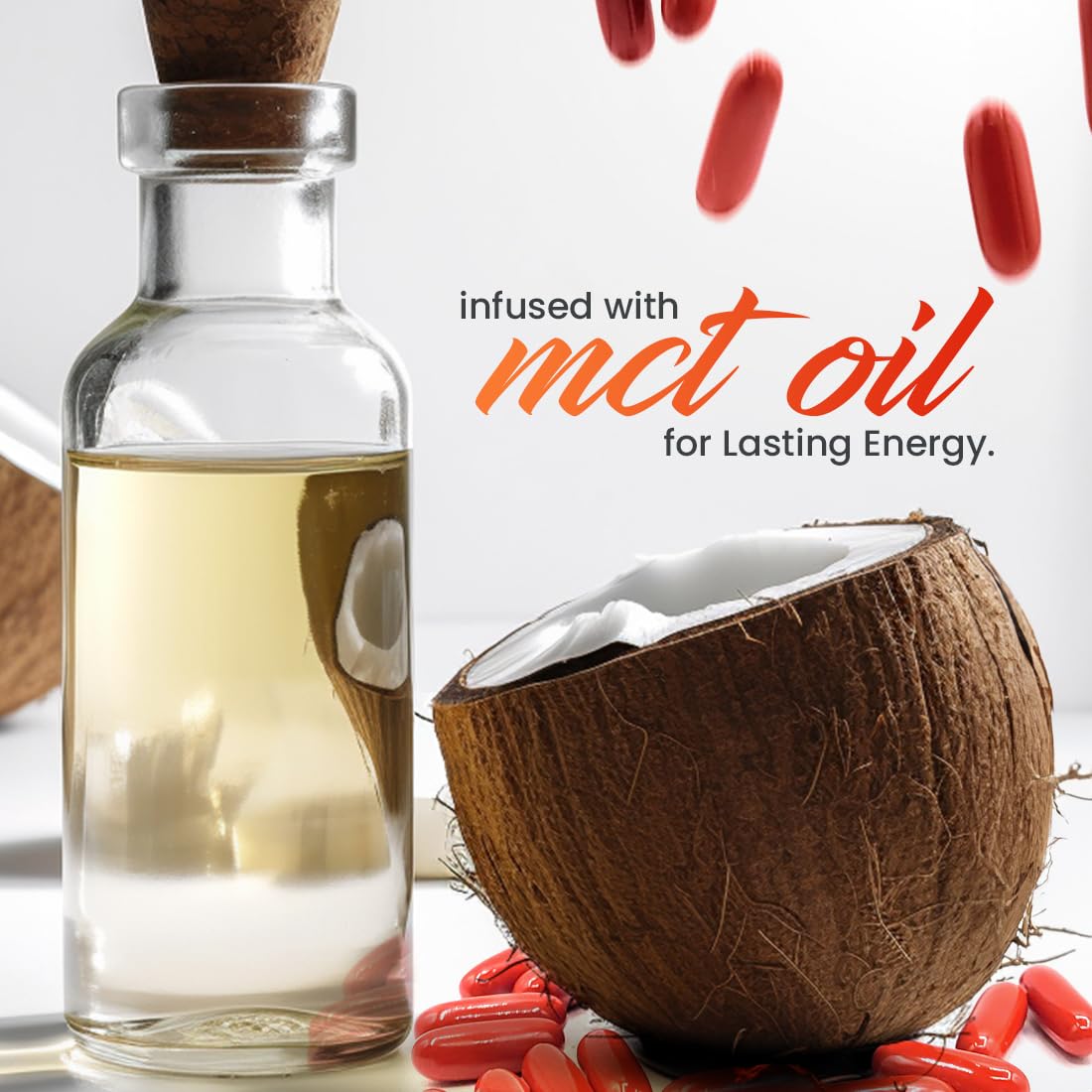 SmarterVitamins 200mg Caffeine Pills - MCT Oil from 100% Coconuts + 100mg L-Theanine, Energy and Focus