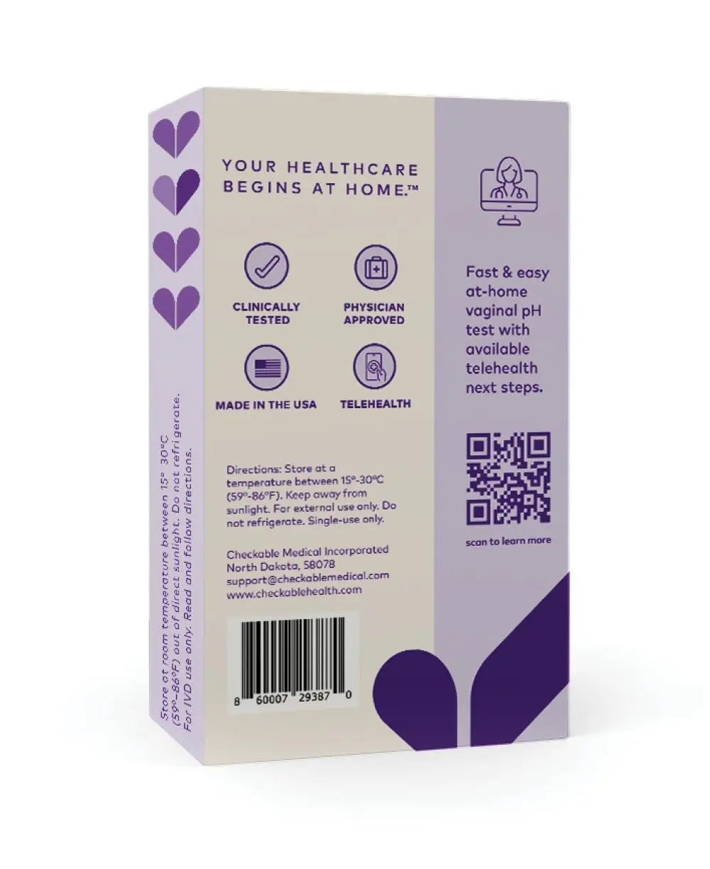 Checkable® Vaginal pH Screening Strips, Quick Results, Vaginal pH Balance Screening Strip Checkable Medical Au supplements