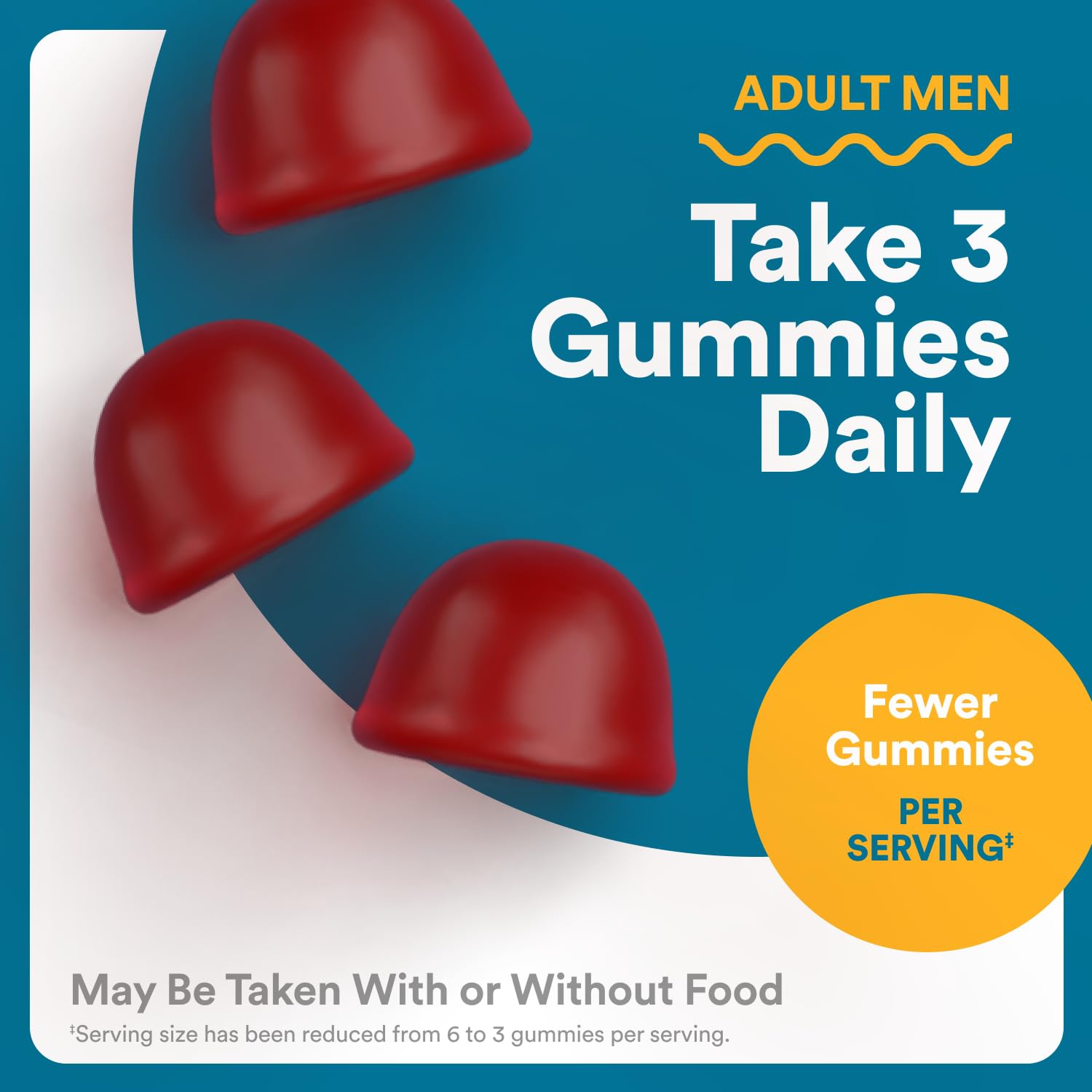 SmartyPants Men's Multivitamin Gummies with Omega 3 DHA/EPA, Methylfolate, Vitamin D3, C, B12, B6, A, K, Zinc
