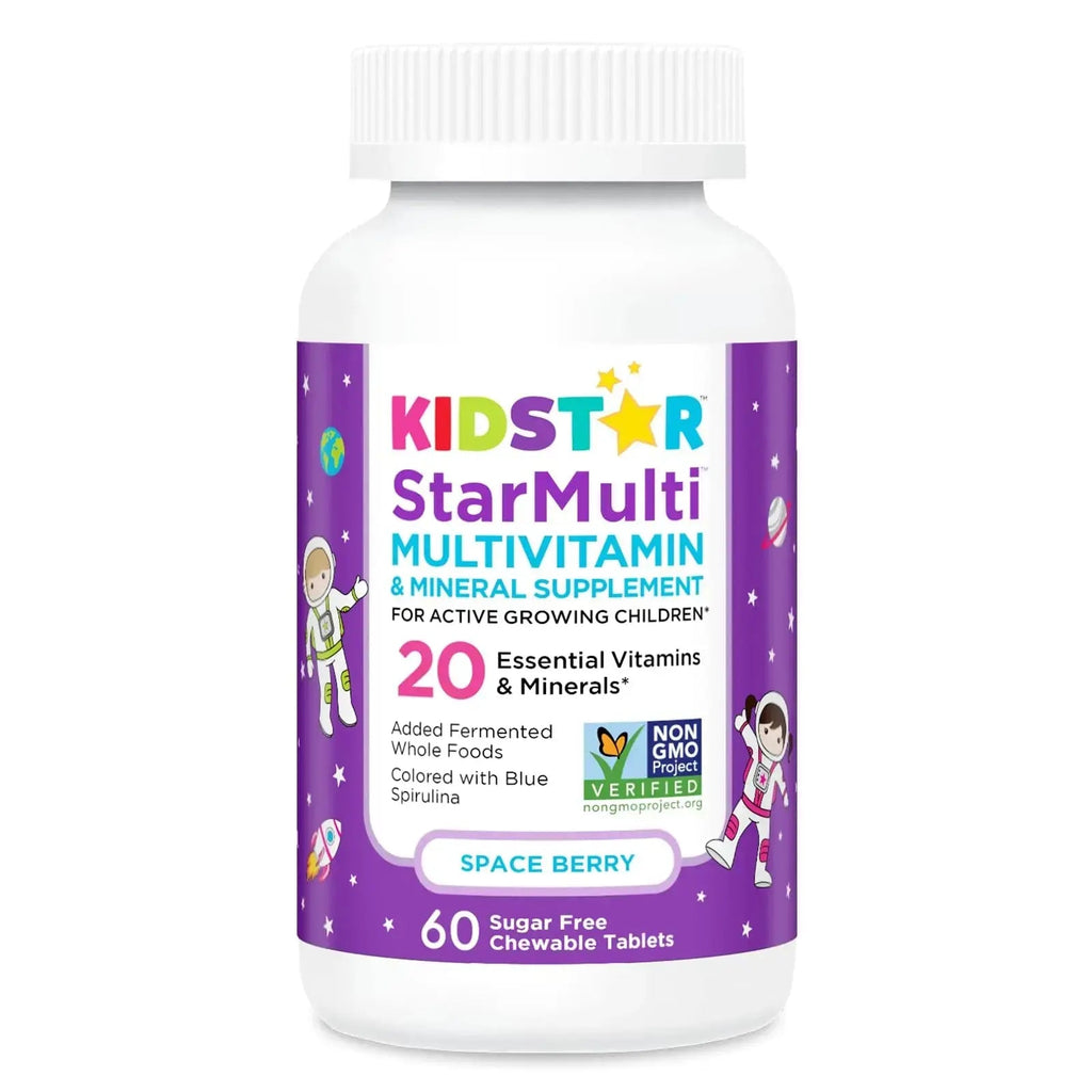 KidStar Nutrients StarMulti, Chewable Multivitamin and Multimineral Tablets for Kids, Plus Organic Fermented Whole Foods KidStar Nutrients Au supplements