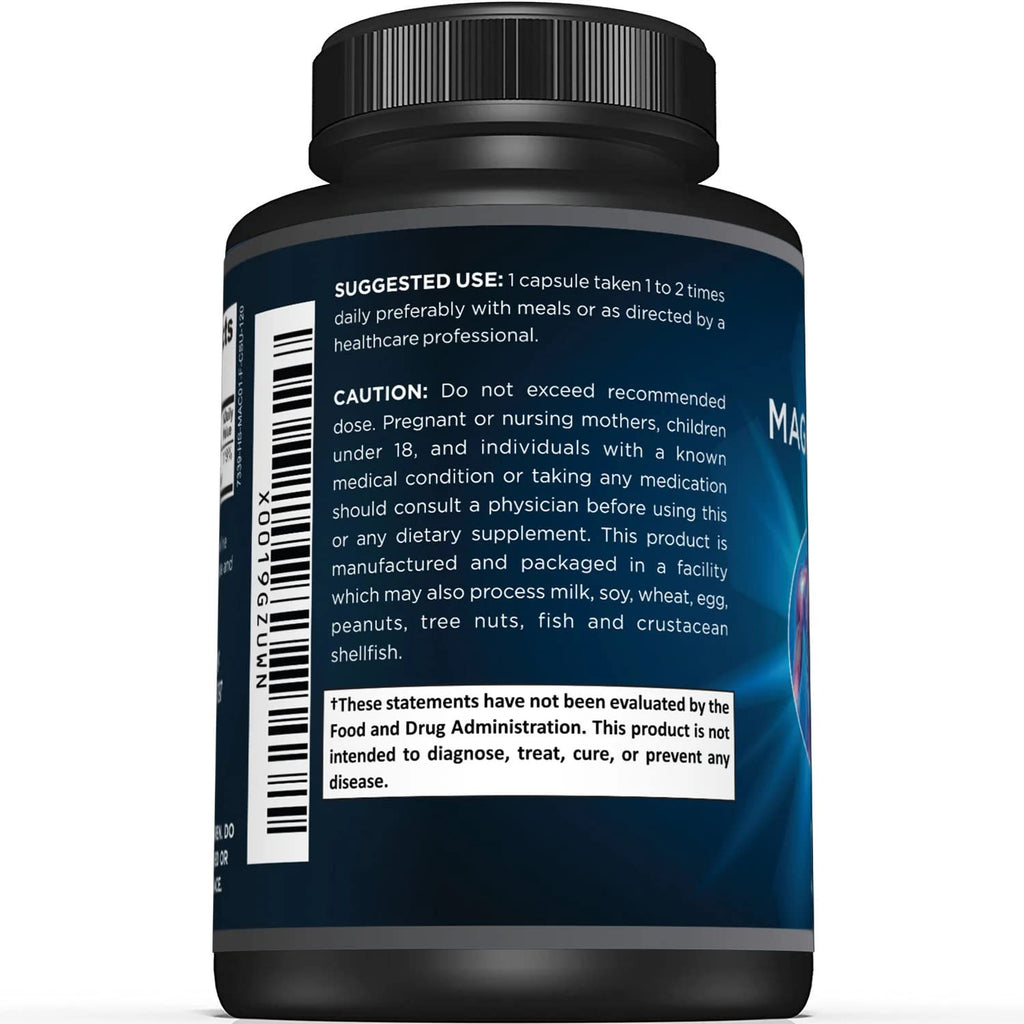 Premium Magnesium Citrate Capsules – Powerful 500mg Magnesium Oxide & Citrate Supplement – Helps Support Healthy Bones, Muscles, Teeth, Energy & Relaxation – 120 Vegetable Capsules Sunergetic Au supplements