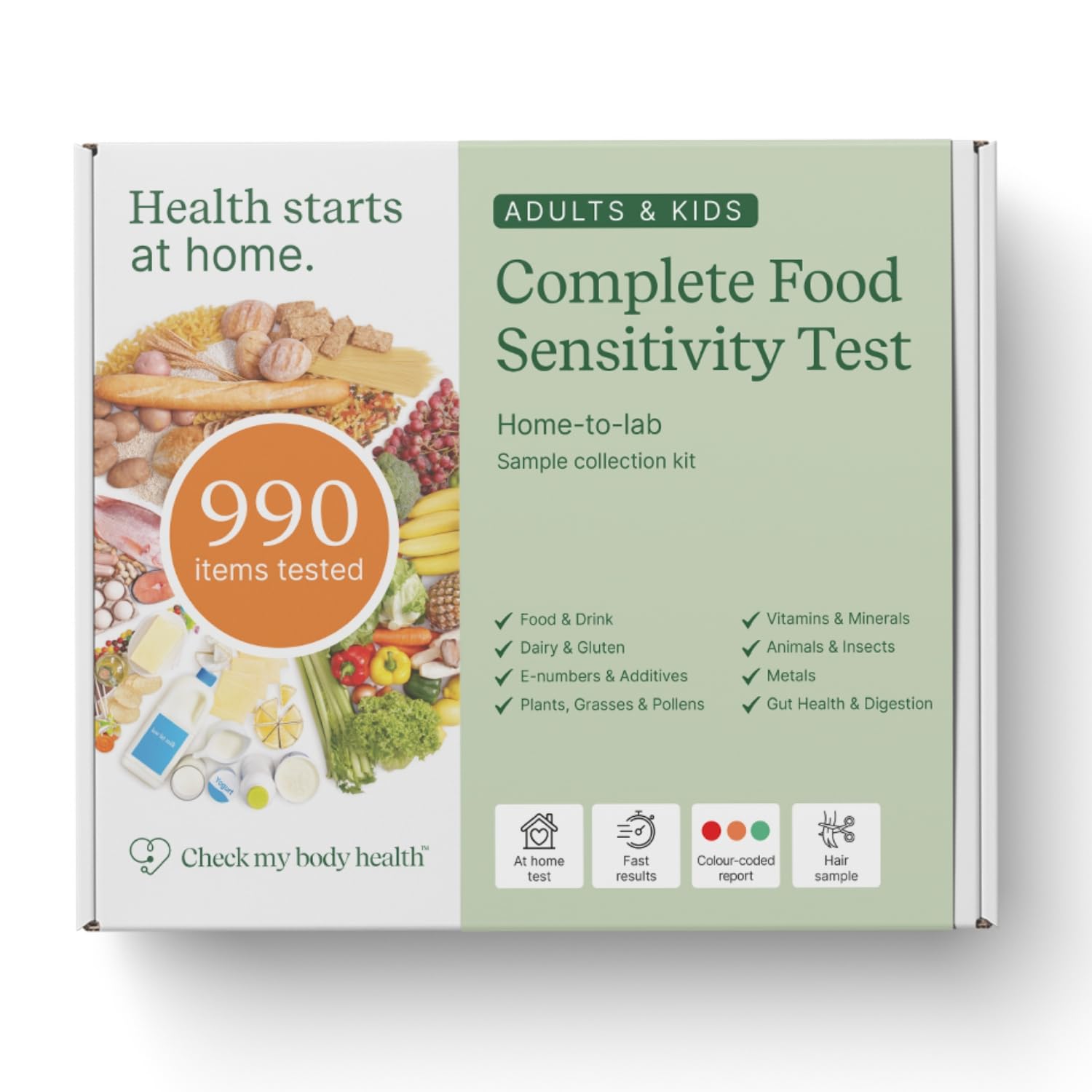 Check My Body Health 990 Items Complete Food Sensitivity Test Kit for Adults and Kids – Non-Invasive Food Intolerance Test Kit – at-Home Hair Sample Bioresonance Testing with Results in 3–5 Days Check My Body Health Au supplements