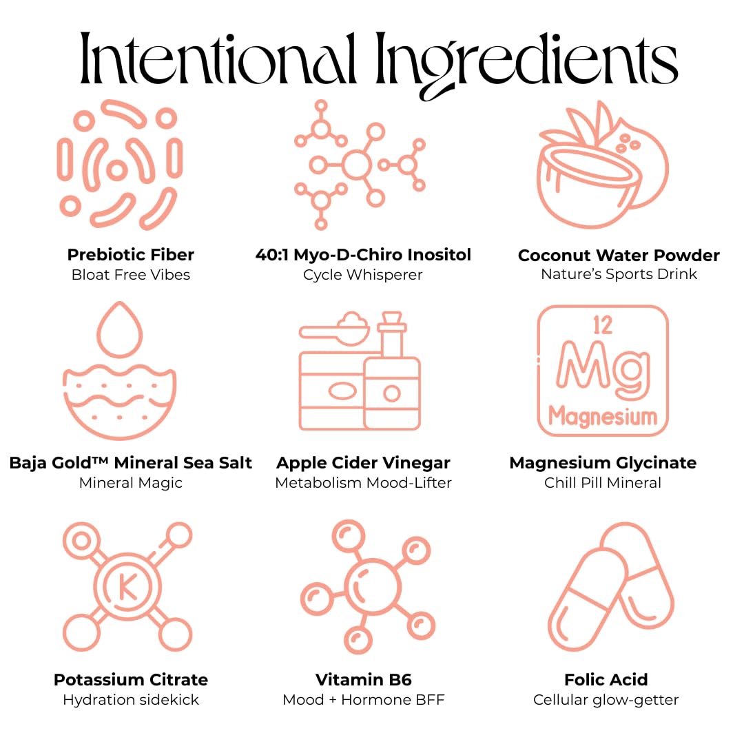 Iris Hormone Health Electrolyte Drink Mix | PCOS Support + Ovarian Function | 40:1 Myo & D‑Chiro Inositol, Magnesium, Prebiotic Fiber | Variety Pack, 15 Hydration Powder Packets Iris Au supplements