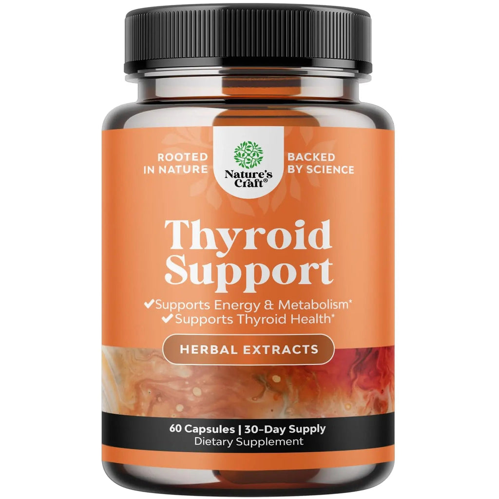 Herbal Thyroid Support Complex - Iodine Thyroid Supplement with L Tyrosine Bladderwrack Natures Craft Au supplements