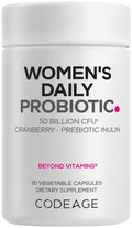 Codeage Women’s Daily Probiotic Supplement – 50 Billion CFU Supplement, Cranberry Fruit Powder, Prebiotic Chicory Root Inulin – Women’s Wellness Support – 1 Capsule Per Serving - Non-GMO – 30 Capsules Codeage Au supplements