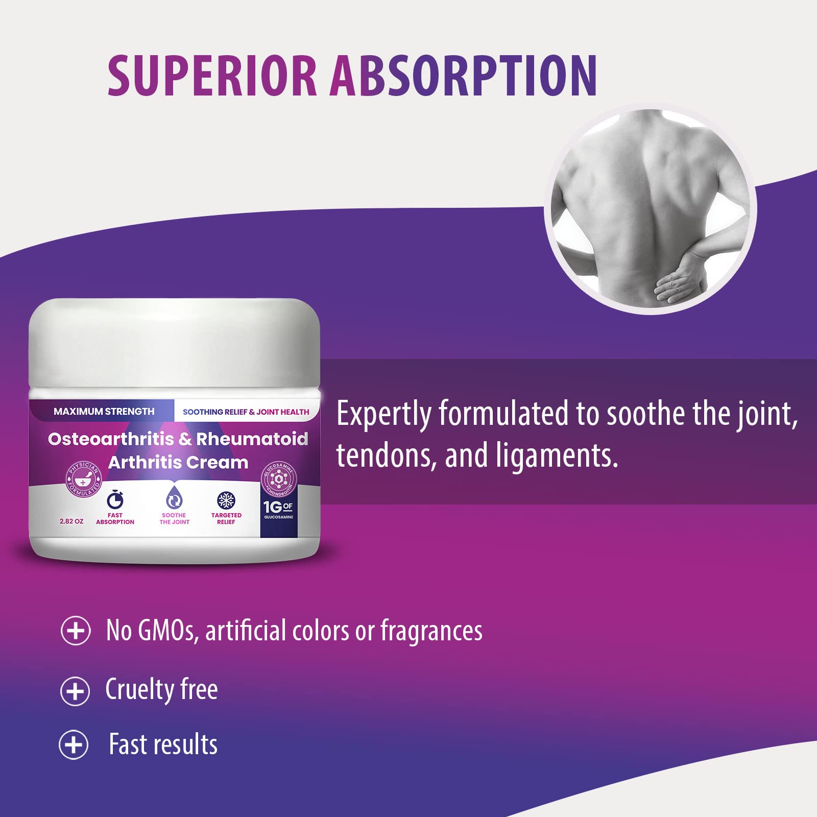 Osteoarthritis And Rhematoid Arthritis Cream By PMT – Soothing Relief For Your Knees and Hands. Includes 1 Gram Of Glucosamine; Arnica, Arginine, Glucosamine, Aloe - Cooling relief for Hands and Knees M PAIN MANAGEMENT TECHNOLOGIES Au supplements