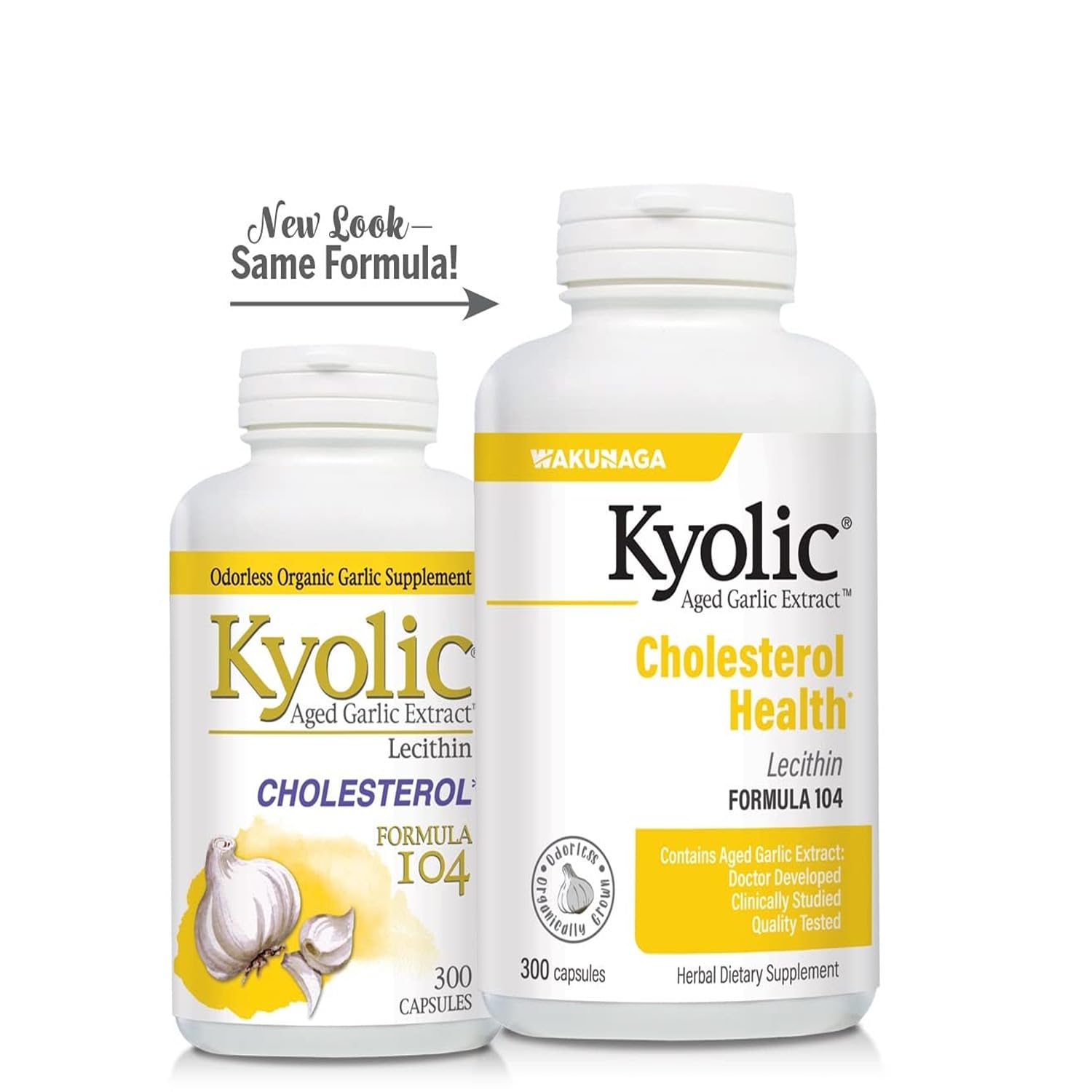 Kyolic Aged Garlic Extract Formula 104, Cholesterol Health*, 300 Capsules