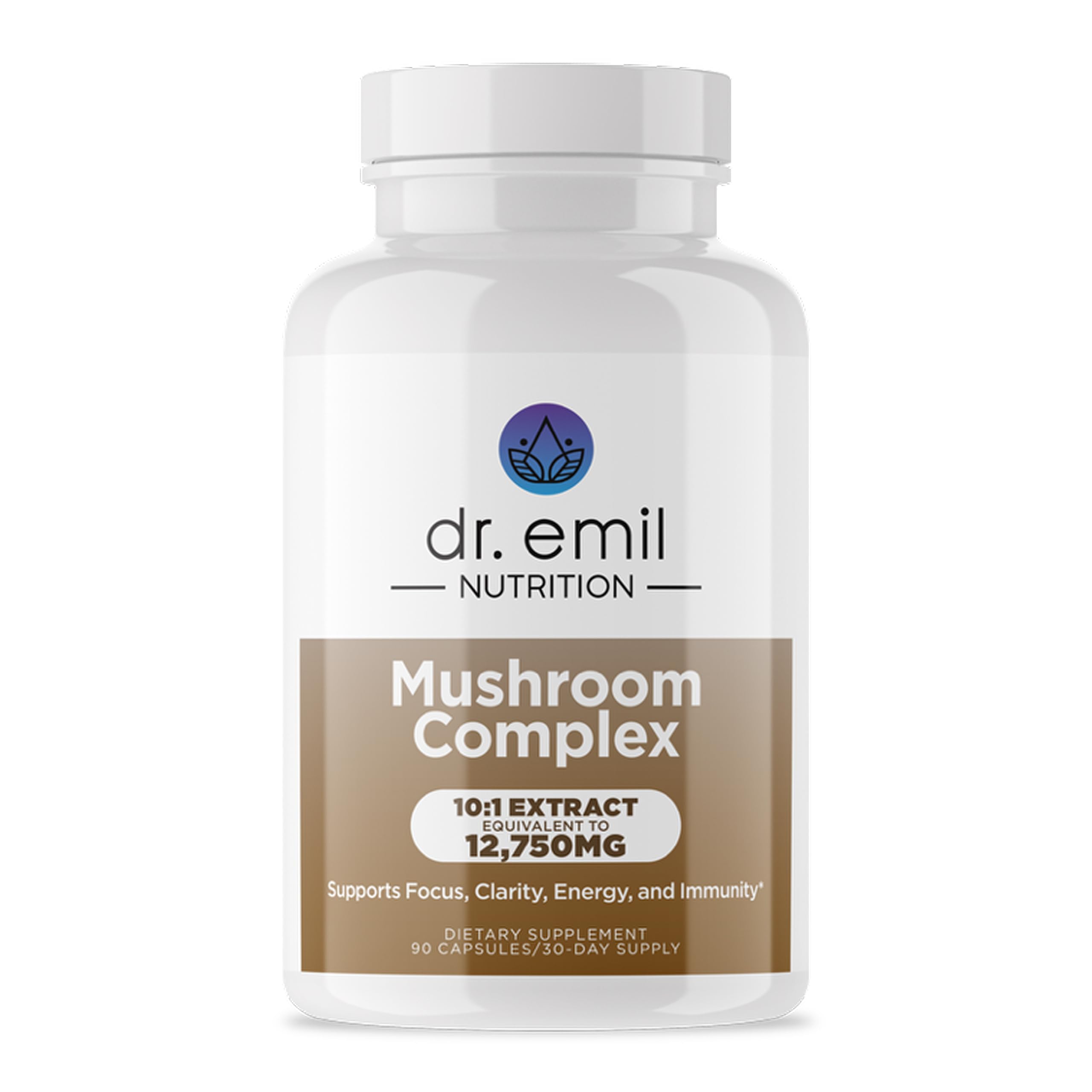 DR. EMIL NUTRITION 10 Mushroom Supplement for Mental Clarity, Focus & Immune Support - Functional Mushroom Nootropic Supplement with Lions Mane Extract, Cordyceps, Turkey Tail & More DR. EMIL NUTRITION Au supplements