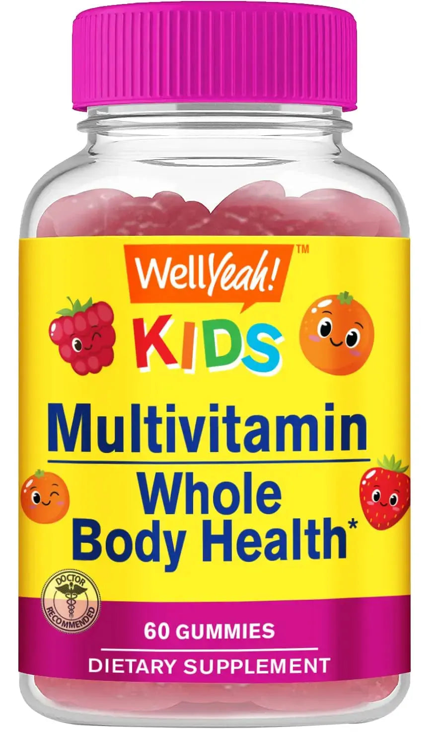 WellYeah Kids Multivitamin Gummies | Vitamin C, D3, E, A, B6, B12, Biotin, Zinc, Folic Acid, Iodine, and Niacin | Immune and Energy Support WellYeah Au supplements