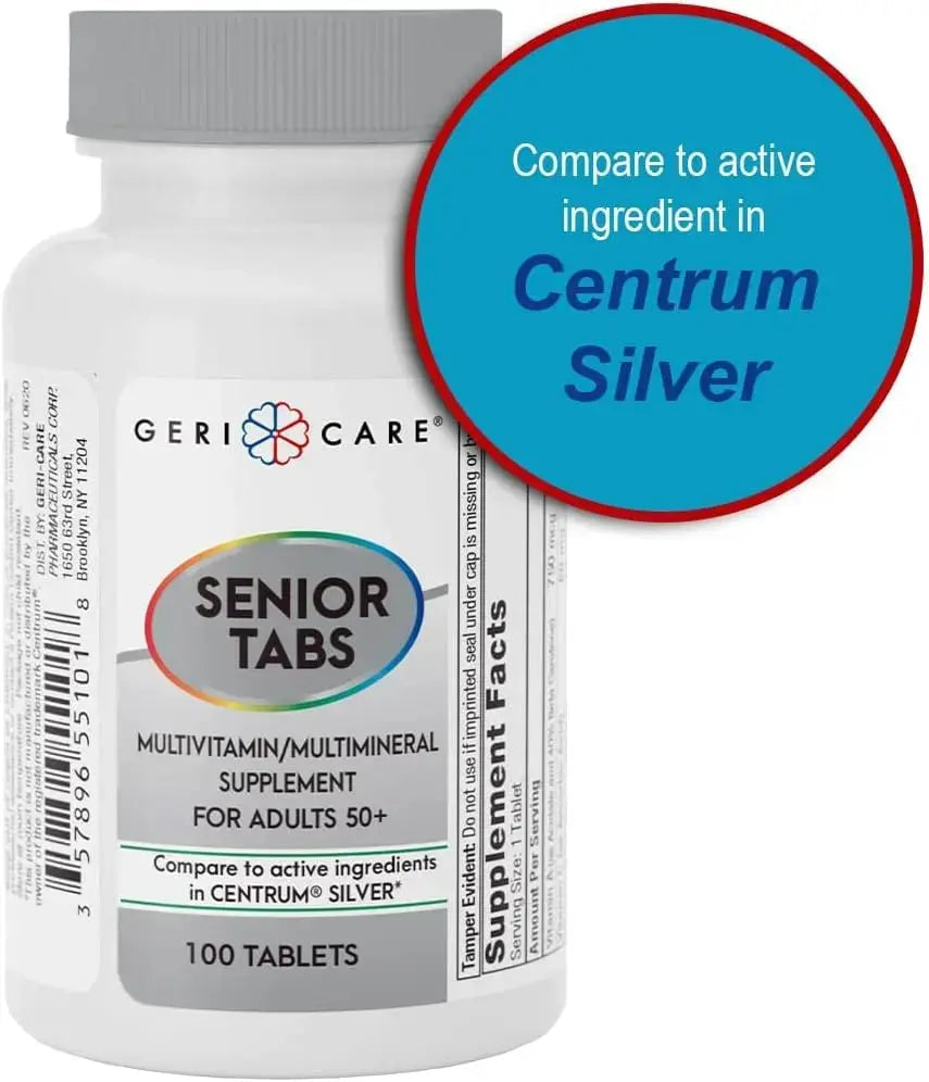 GeriCare Senior Tab 50+ Multivitamin and Minerals Tablets - Immune Support - Age-Defying Nutrition, 100 Count (Pack of 2) GeriCare Au supplements