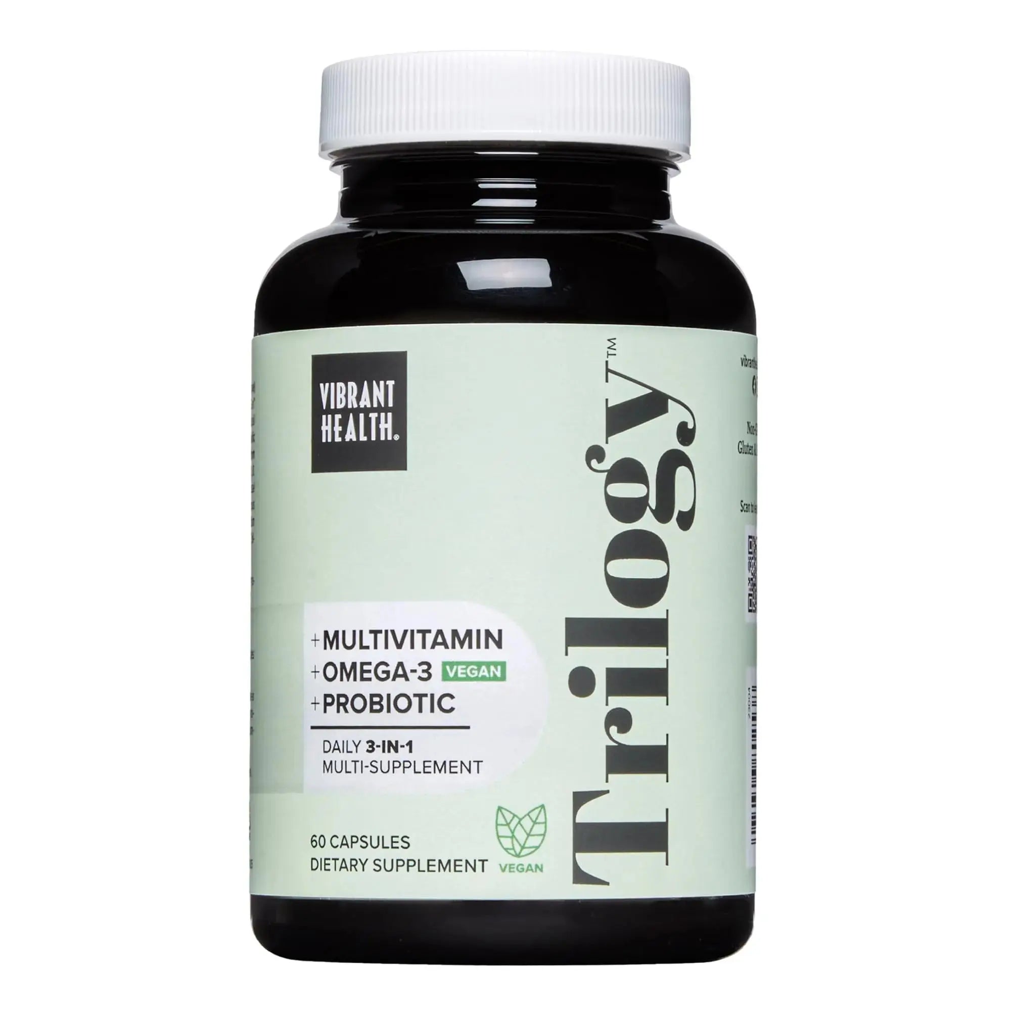 Vibrant Health, Trilogy Vegan, Probiotic Multivitamin with an Essential Blend of Omega-3 from Vegan Algal Oil, Vitamin A, B12, C, D3, E Vibrant Health Au supplements