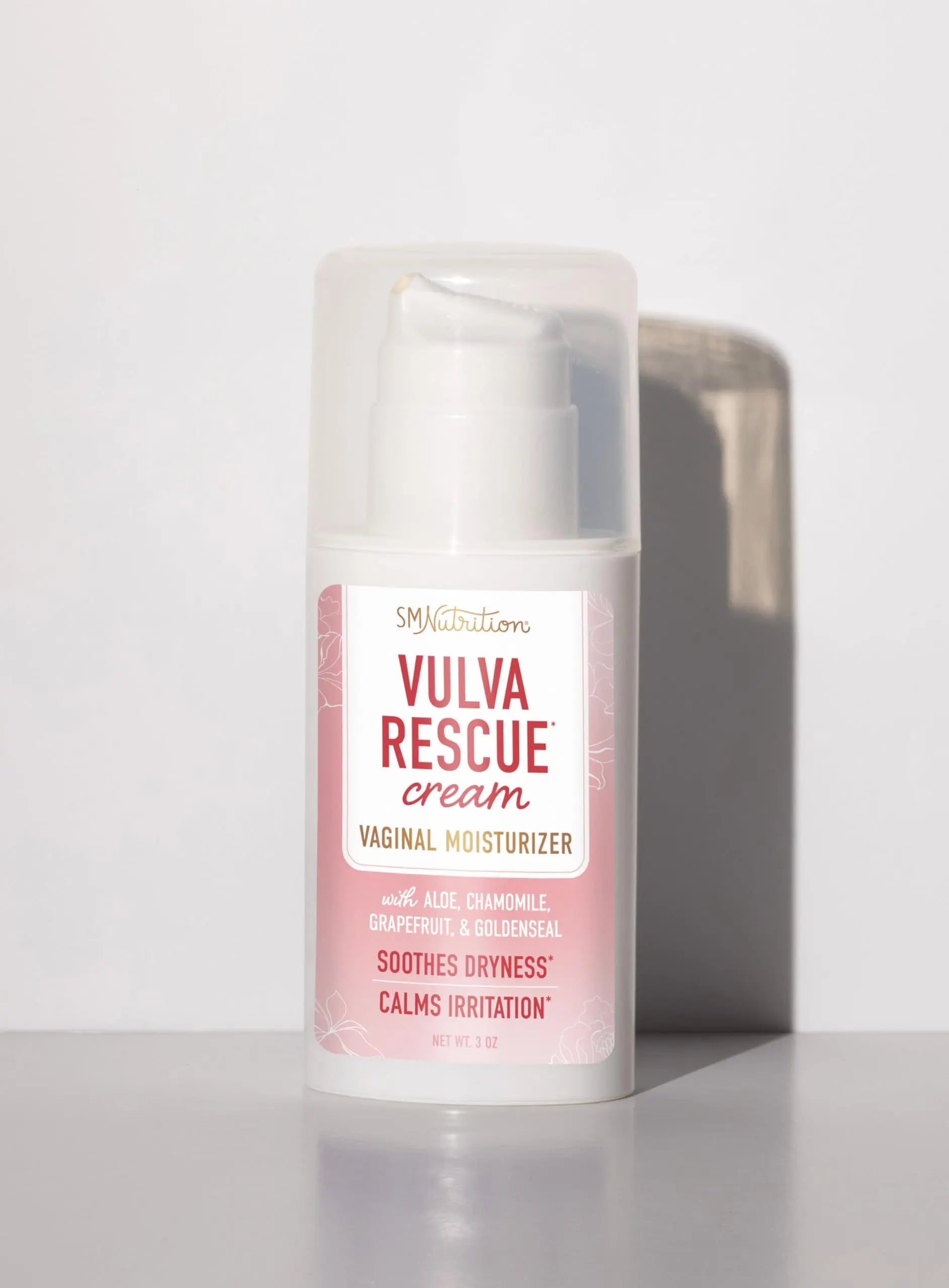Vulva Rescue Moisturizer Cream | 3oz. PUMP | Soothes Vaginal Itch & Dryness | No Estrogen or Fragrance SMNutrition Au supplements