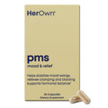 her own PMS, Supports PMS Symptoms, Promotes Positive Mood, Natural Hormone Balance, Helps Relieve Cramping, Hot Flashes Menopause Relief, Gluten and Soy Free, Vegan, 30 Capsules, 30 Servings her own Au supplements