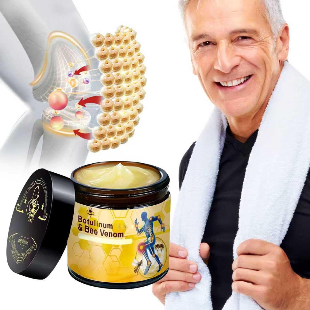 2 Pcs Botulinum Bee Venom Bone Healing Cream,Throughout Release Joint Activities Muscle Relief Massage Gel. Aus Healthcare Au supplements