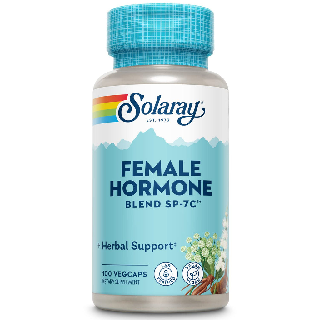 SOLARAY Female Hormone Blend SP-7C | W/Black Cohosh, Dong Quai, Passion Flower, Wild Yam & More | 100 VegCaps, 50 Serv. SOLARAY Au supplements