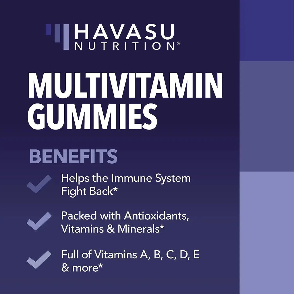 Multivitamin Gummies for Adults - Daily Gummy with Vitamin C, D, and Zinc for Men and Women - 60 Count - GLP-1 Nutritional Support HAVASU NUTRITION Au supplements