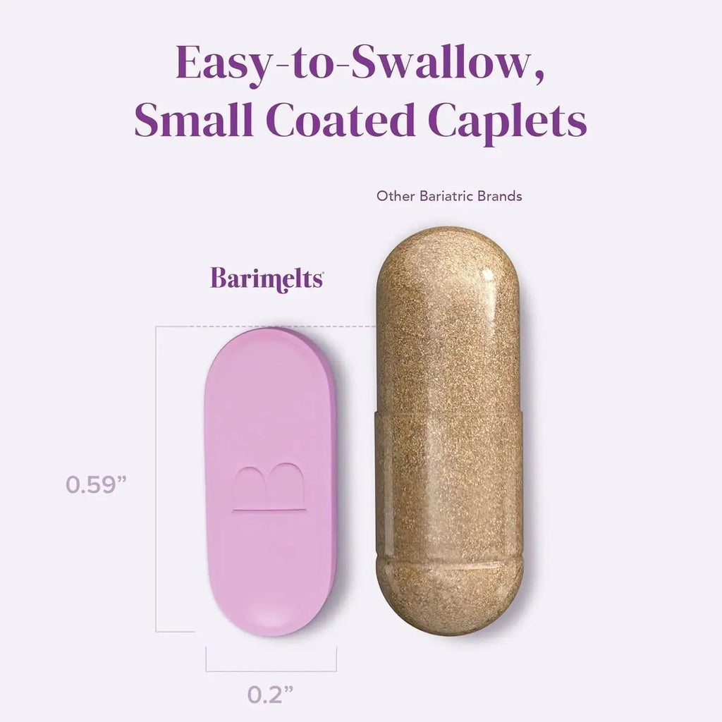 BariMelts Once Daily Bariatric Multivitamin with Iron, 60 Easy-Swallow Caplets (2-Month Supply), Multivitamin for Women, Multimineral Complex BariMelts Au supplements