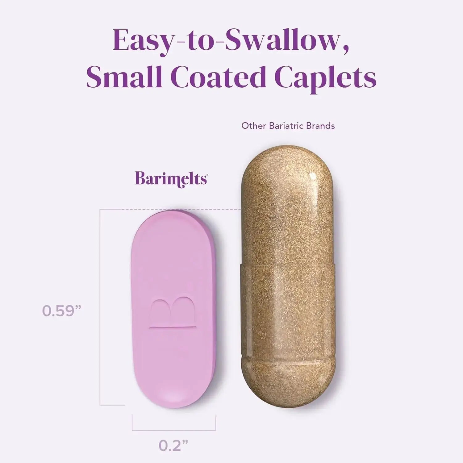 BariMelts Once Daily Bariatric Multivitamin with Iron, 60 Easy-Swallow Caplets (2-Month Supply), Multivitamin for Women, Multimineral Complex BariMelts Au supplements
